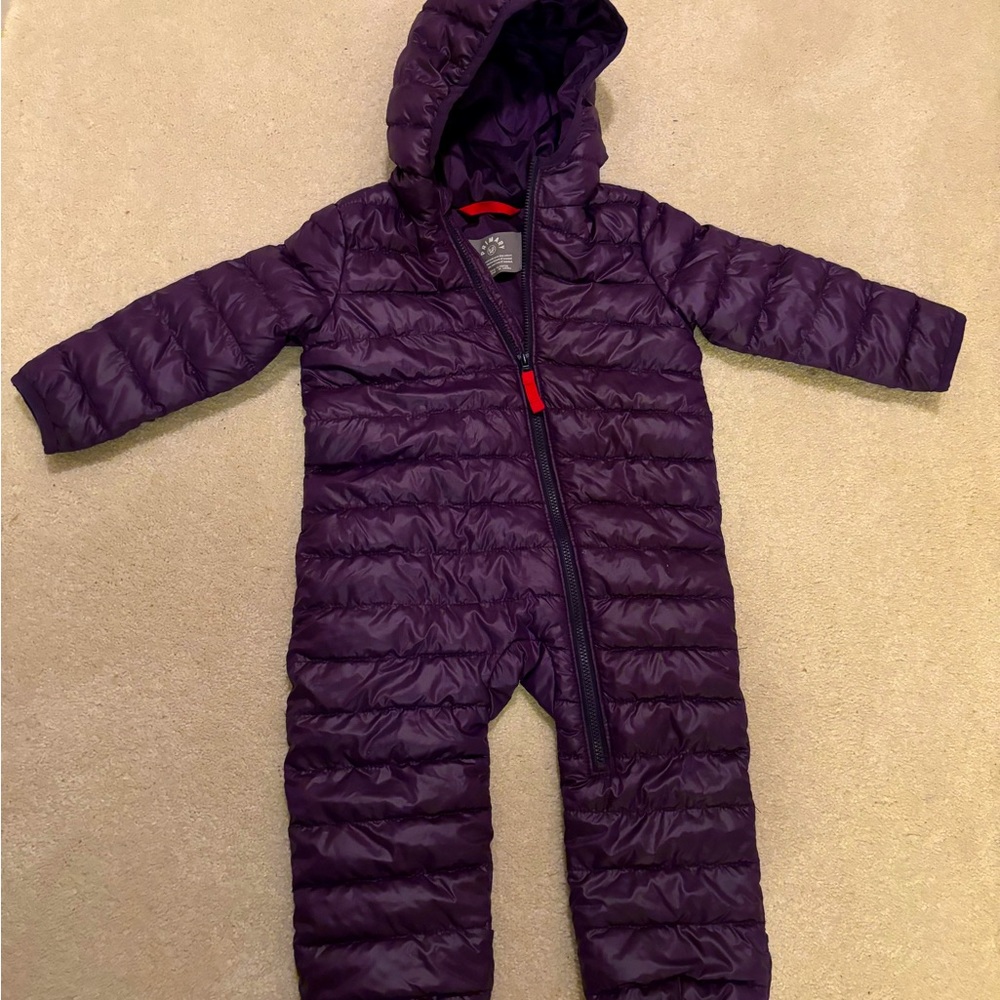 Purple Primary Puffer Lightweight Body Suit